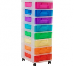 Buy Really Useful 8 Drawer Tower Storage Unit - Multicoloured at ...