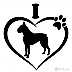 Boxer Silhouette Dog at GetDrawings.com | Free for personal use ...