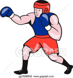 Vector Art - Amateur boxer boxing cartoon. EPS clipart ...