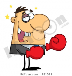 Boxing Clipart #91511: Caucasian Boxer Businessman with a Black Eye ...