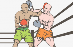 Two Bald Boxers, Boxing Match, Fighting Game, Boxing PNG Image and ...