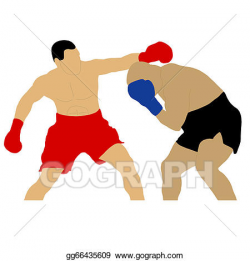 Vector Clipart - Two boxers fighting. Vector Illustration ...