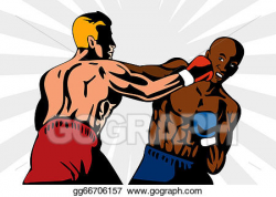 Stock Illustration - Boxer boxing knockout punch retro. Clipart ...