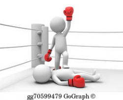 Stock Illustration - Businessman winning a boxing match. Clipart ...