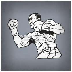 Boxer Throwing an Uppercut Punch