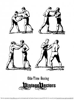 Free Olde-Time Boxers in Classic Boxing Stances, Punching PSD files ...
