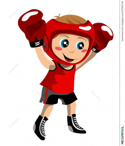 Boxing Kid Illustration 27806158 - Megapixl