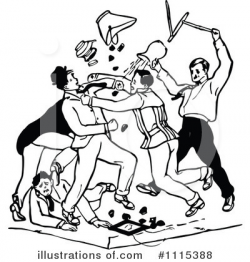 Fighting Clipart #1115388 - Illustration by Prawny Vintage