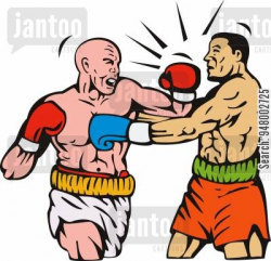 A boxer connecting a knockout punch done in retro style - Jantoo ...