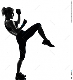 Woman Kickboxing Posture Boxer Boxing Stock Photo 25040850 - Megapixl
