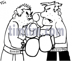 Free drawing of Boxing BW from the category -Sports - TimTim.com