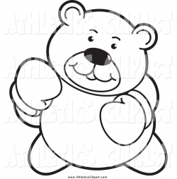 Clip Art of a Black and White Tough Boxing Teddy Bear by Lal Perera ...