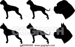 Vector Clipart - Boxer silhouettes. Vector Illustration gg63494325 ...