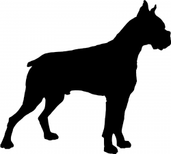 Boxer Dog Silhouette With | Dawggie stuff | Pinterest | Dog ...