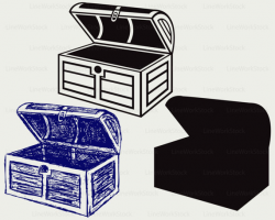 Chest box svg/chest box clipart/chest box svg/chest box silhouette ...