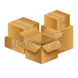 Royalty-Free group of moving boxes 385517 vector clip art image ...