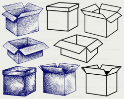 Cardboard box svg/cardboard box clipart/box svg/cardboard box ...
