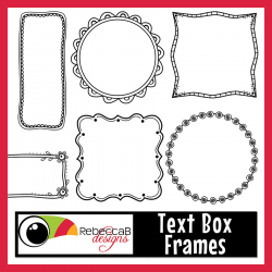 Clipart Doodle Frames, Text Box Frames, Digital Clip Art Frames ...