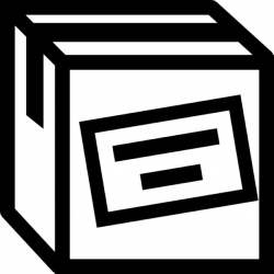 Cargo box outline with label Icons | Free Download