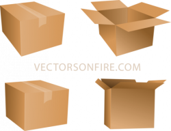 Free Cardboard Box Icons (4 Icons) Clipart and Vector Graphics ...
