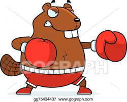 Vector Art - Cartoon beaver boxing. Clipart Drawing ...