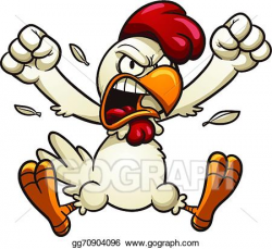 Vector Illustration - Angry chicken. Stock Clip Art gg70904096 - GoGraph