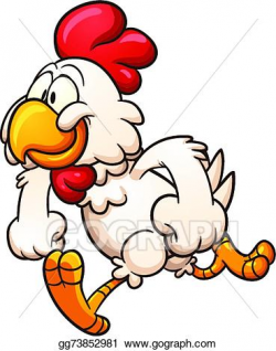 Vector Art - Cartoon chicken. Clipart Drawing gg73852981 - GoGraph