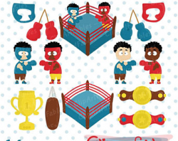 Boxing clip art | Etsy