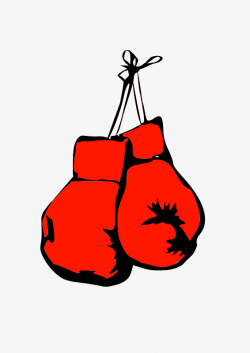 A Pair Of Red Boxing Gloves Cartoon, Cartoon, Boxing, Boxing Gloves ...