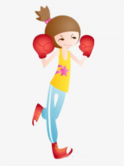 Boxing Girl, Yellow, Red, Fist PNG Image and Clipart for Free Download