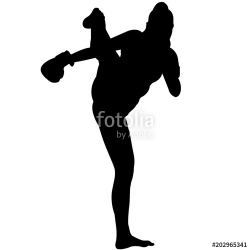 Woman Boxing silhouette, Female Boxing clipart, Girl Boxing ...
