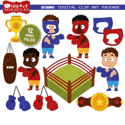 MyPrintableMiracles: Boxing clipart Boxing party decoration Sport ...