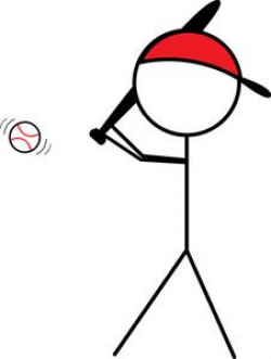 Baseball Clipart Image: Clip Art Illustration of a Stick Figure boy ...