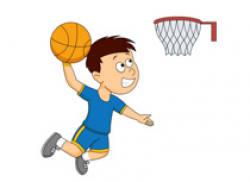 Dunking Boy Playing Basketball | Clipart Station