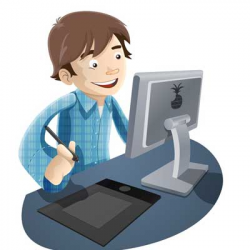 Free Boy Working With Computer Clipart and Vector Graphics - Clipart.me