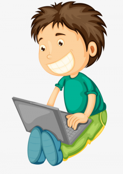 Play The Computer Boy, Cartoon, Internet Access, Child PNG Image and ...