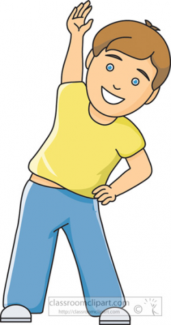 Fitness and Exercise Clipart- exercise-boy-left-bend-2 - Classroom ...