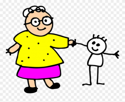 Cartoon Boy And Grandma Clipart (#1021430) - PinClipart