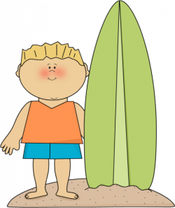 CLIPART - Boy With Surfboard in the Sand | VBS SonSurf | Pinterest ...