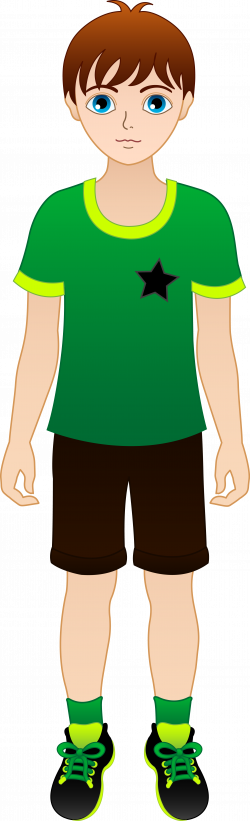 Young Boy With Brown Hair - Free Clip Art
