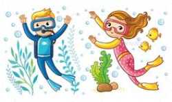 Image result for scuba diving girl cartoon | Scuba Divers ...