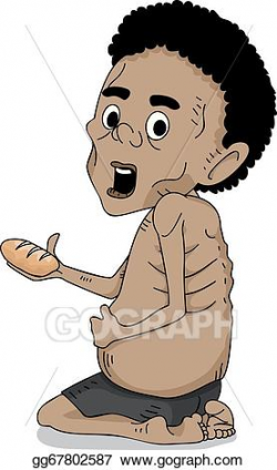 Vector Art - Malnourished african kid. Clipart Drawing gg67802587 ...