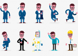 Workplace Men, Cartoon Boys, The Man, Workplace PNG Image and ...