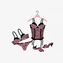 Leopard Sexy Lingerie, Bra, High Heeled Shoes, Sexy PNG Image and ...