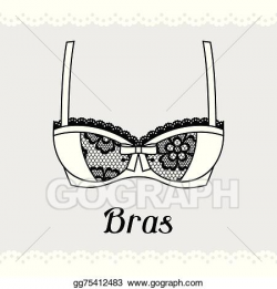 Vector Art - Bras. fashion lingerie card with female underwear ...