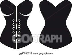 Vector Art - Women corset silhouette. Clipart Drawing gg90035376 ...