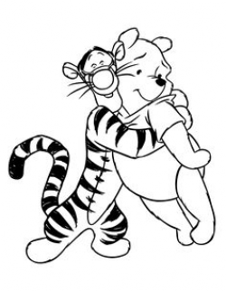 Dessin de Tigrou avec Winnie dans ses bras | dessin et carte | Pinterest