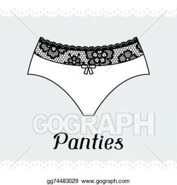 Vector Art - Panties. fashion lingerie card with female underwear ...