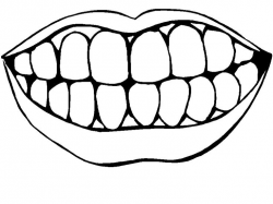 Teeth Clipart Black And White - Letters