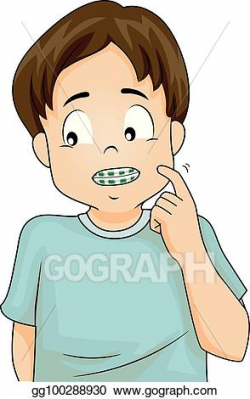 Vector Stock - Shy boy with braces. Clipart Illustration gg100288930 ...